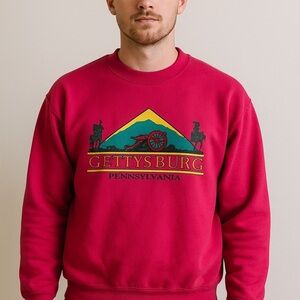 Vintage Gettysburg Pennsylvania Sweatshirt Made in USA 80s 90s Souvenir Crewneck